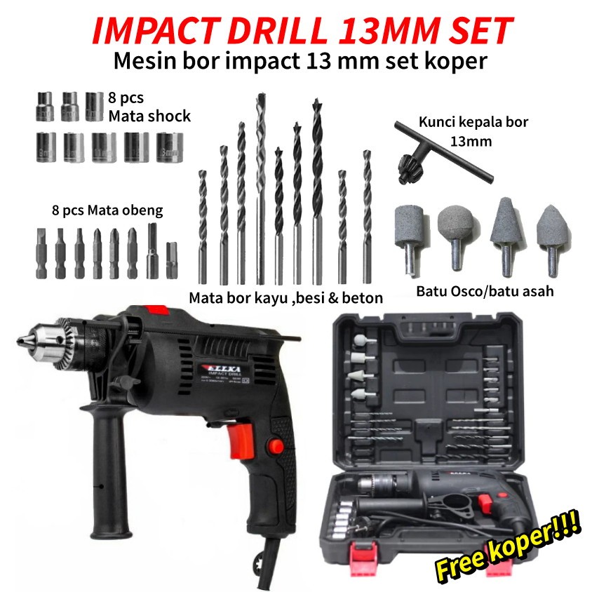 PROMO COD ELLKA MESIN BOR BETON 10MM & 13MM MESIN BOR LISTRIK MURAH 13MM MESIN BOR BESI- BOR BETON -