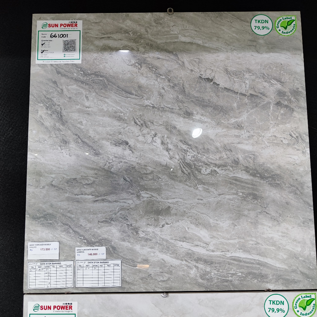Granit Lantai Glazed Polish 60x60 Sun Power 661001 Infinito Perla