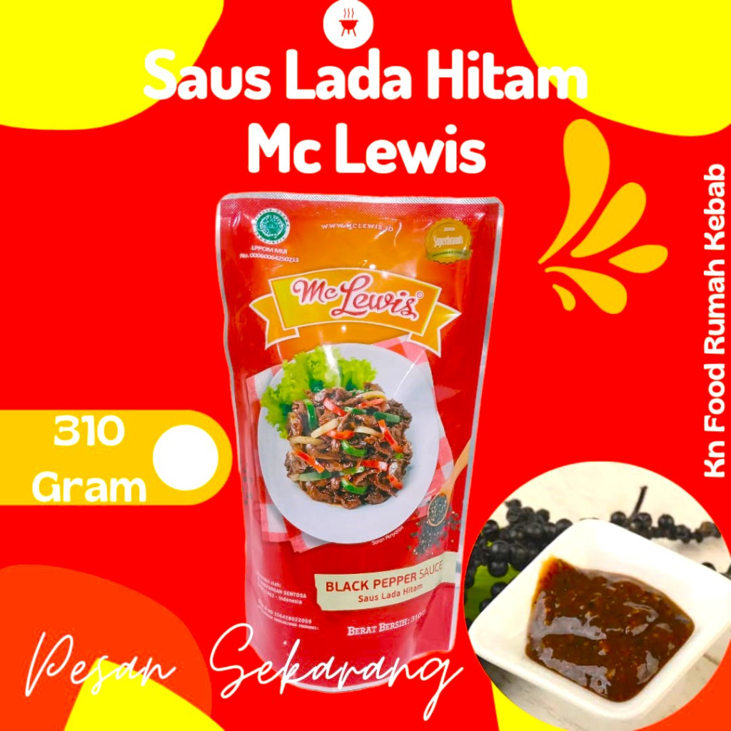 

Saus Mc Lewis Blackpepper 310gr saus lada hitam