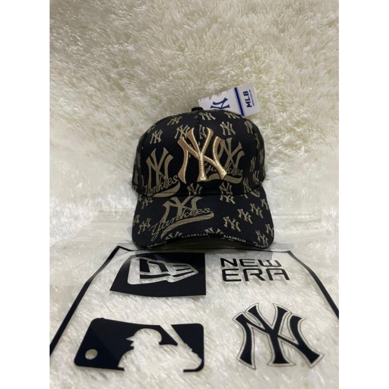 Topi Baseball New Era NY Motif Black