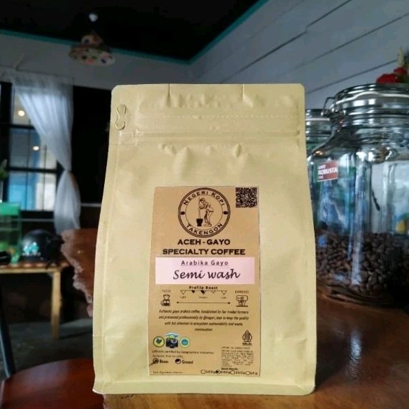 

KOPI GAYO ARABIKA ACEH-GAYO SEMI WASH 200 gram NEGERI KOPI