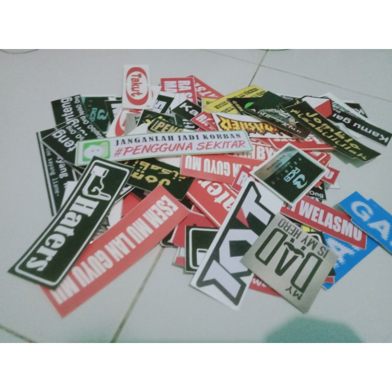 

OBRAL STIKER VYNIL MURAH 1000/PCS RANDOM