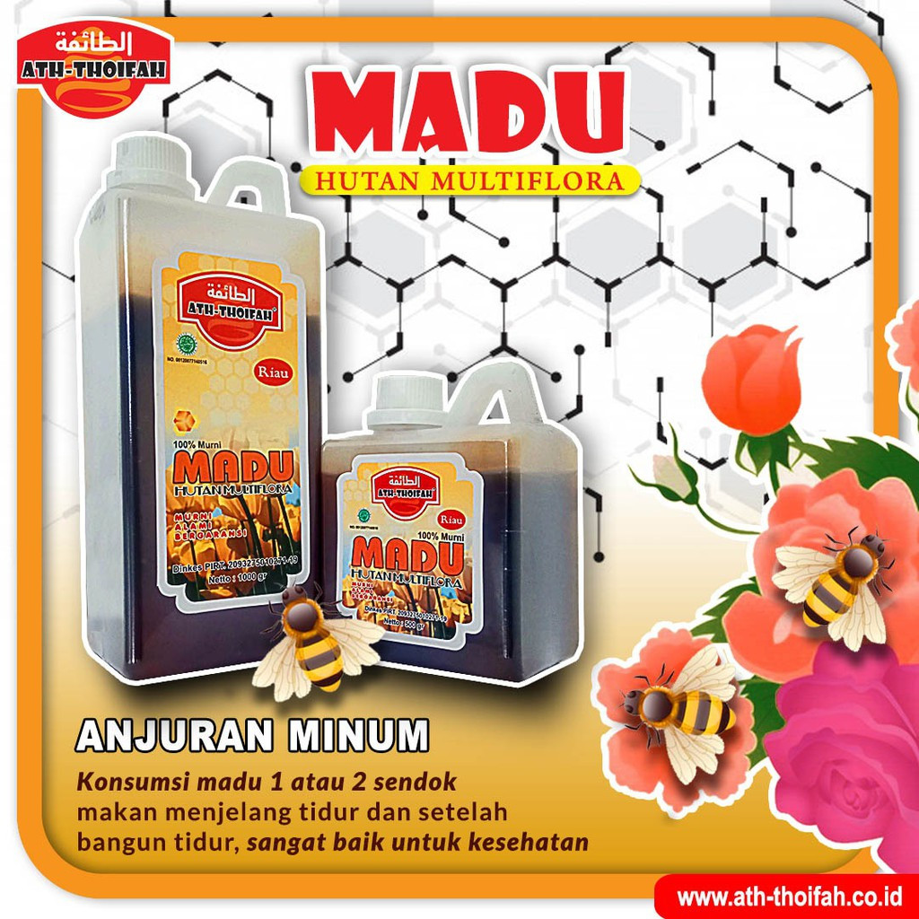 

Madu Hutan Riau Multiflora 1000 gram (1 Kg) Ath Thoifah BPOM – ORI PREMIUM