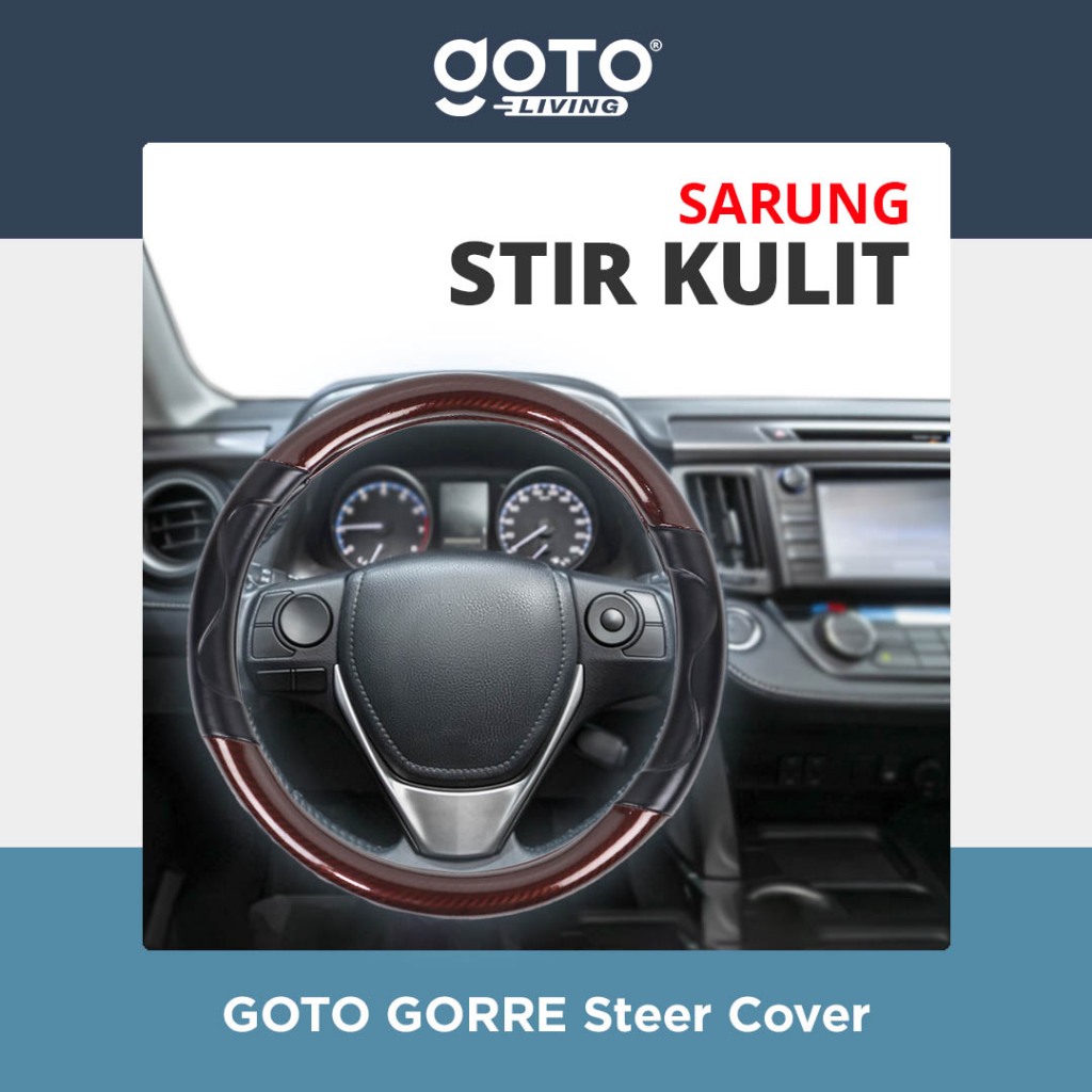 Goto Gorre Sarung Setir Kulit Cover Stir Mobil Universal Anti Slip
