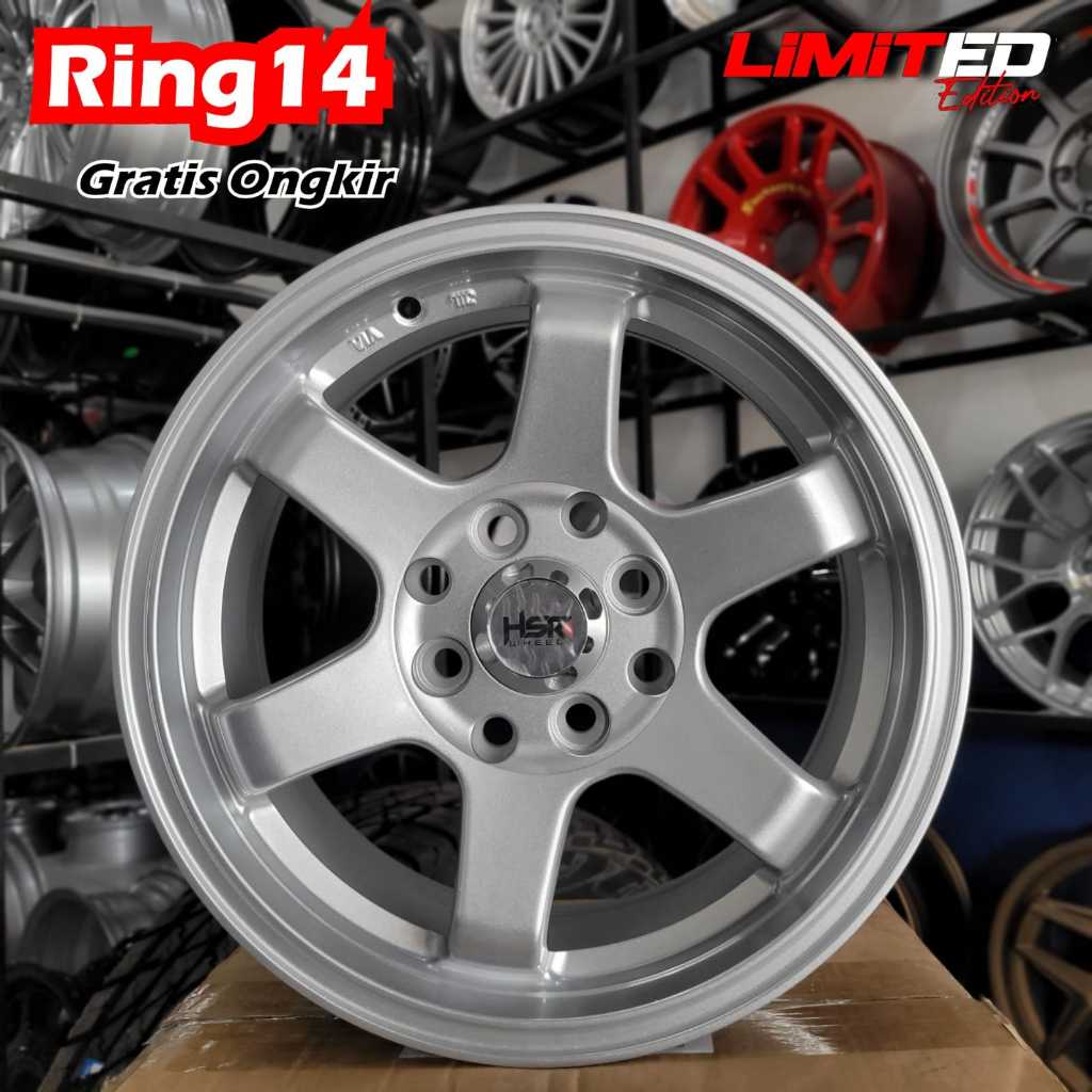 Velg mobil ring 14 HSR TOKYO velg mobil racing r14 Agya,ayla,ignis,brio,calya,sigra,jazz,yaris,etios
