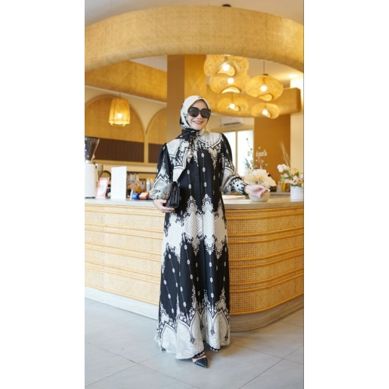 GAMIS SET KERUDUNG RAYON PREMIUM | AURA SET KERUDUNG | AURORA SET KERUDUNG
