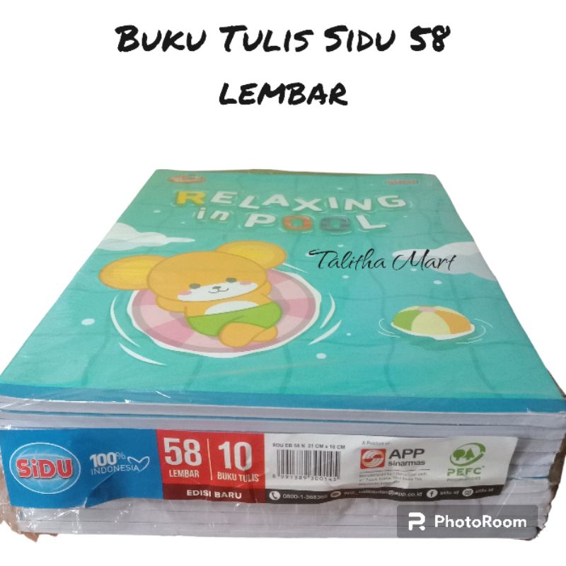 

10PCS BUKU TULIS SIDU 58 LEMBAR Sinar Dunia