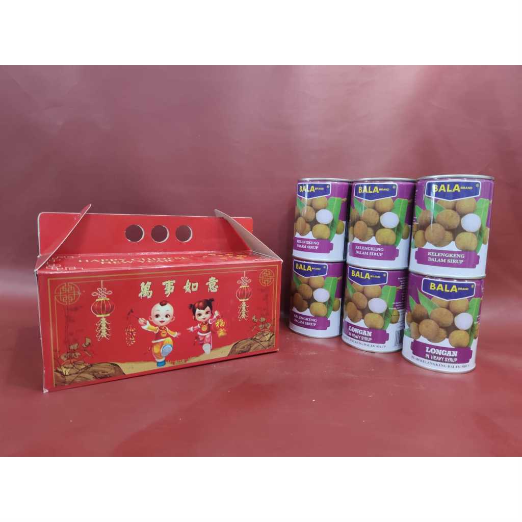 Longan Bala Longan Dalam Kaleng Imlek Box Per 6 Pcs - Hadiah Imlek Hampers Imlek