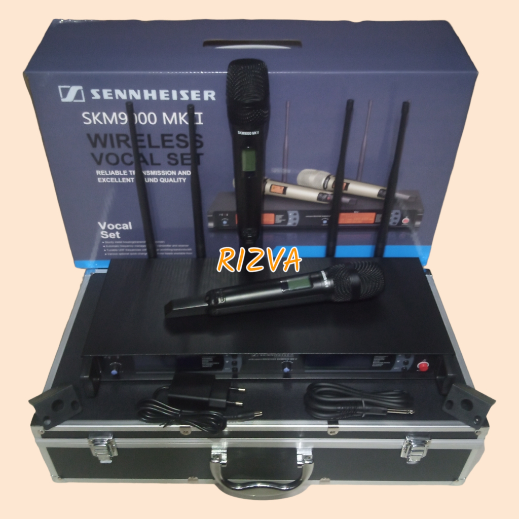 SENNHEISER SKM9000 MKII MIC WIRELESS SKM 9000 MICROPHONE HITAM PUTIH MERAH
