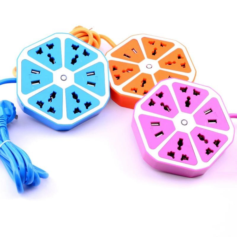 Stop Kontak USB Hexagon Socket / 4 USB Colokan Listrik Smart Power