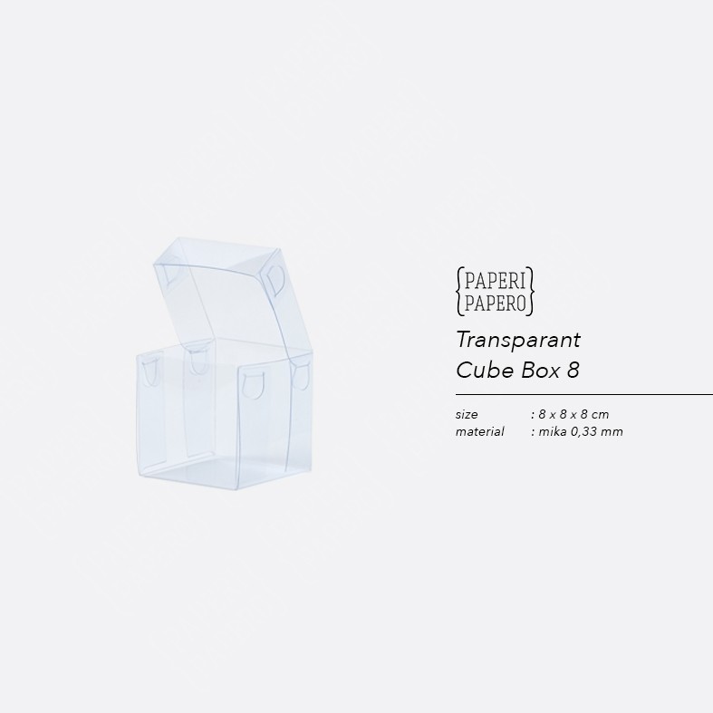 

Transparent Cube Box (8 x 8 x 8 cm) - Kotak Bening Mika Transparan (1 Pcs)