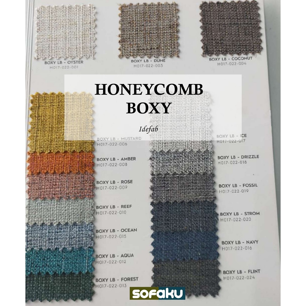 IDEFAB Honeycomb & Boxy - Kain Sofa Honey Comb Boxy Idefab Import Kain Sofa Jok Mebel Bahan Premium 