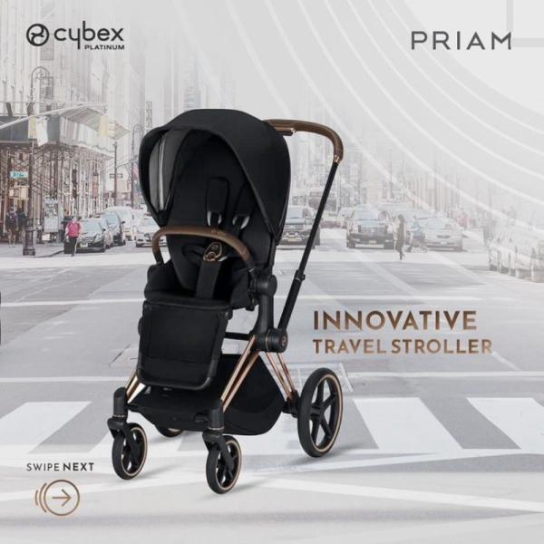 Jual Stroller Kereta Dorong Bayi Cybex Priam Platinum Rose Gold OriginalNew Diskon