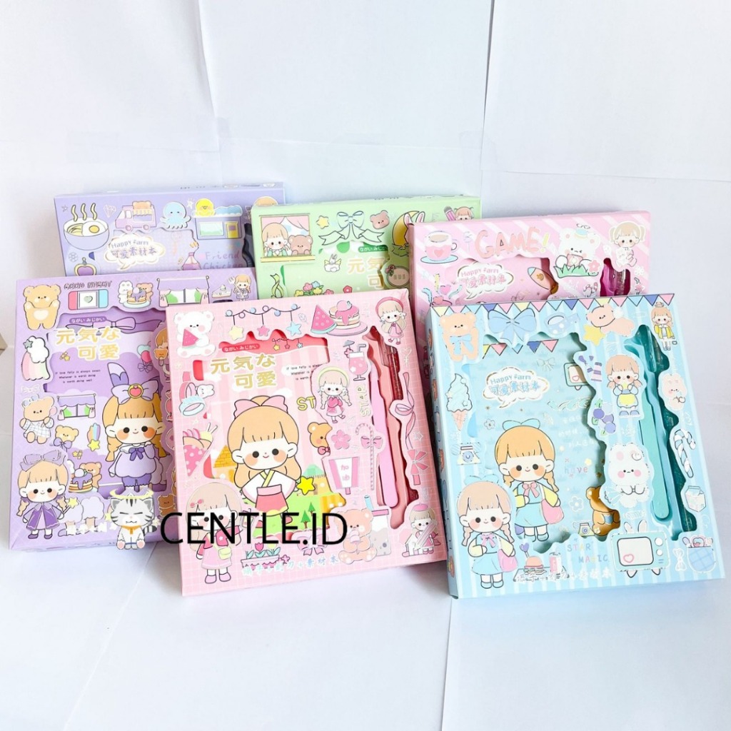 

CENTLE.ID Paket Stiker sticker SZ-57 lengkap bonus penjepit dan cutter sticker