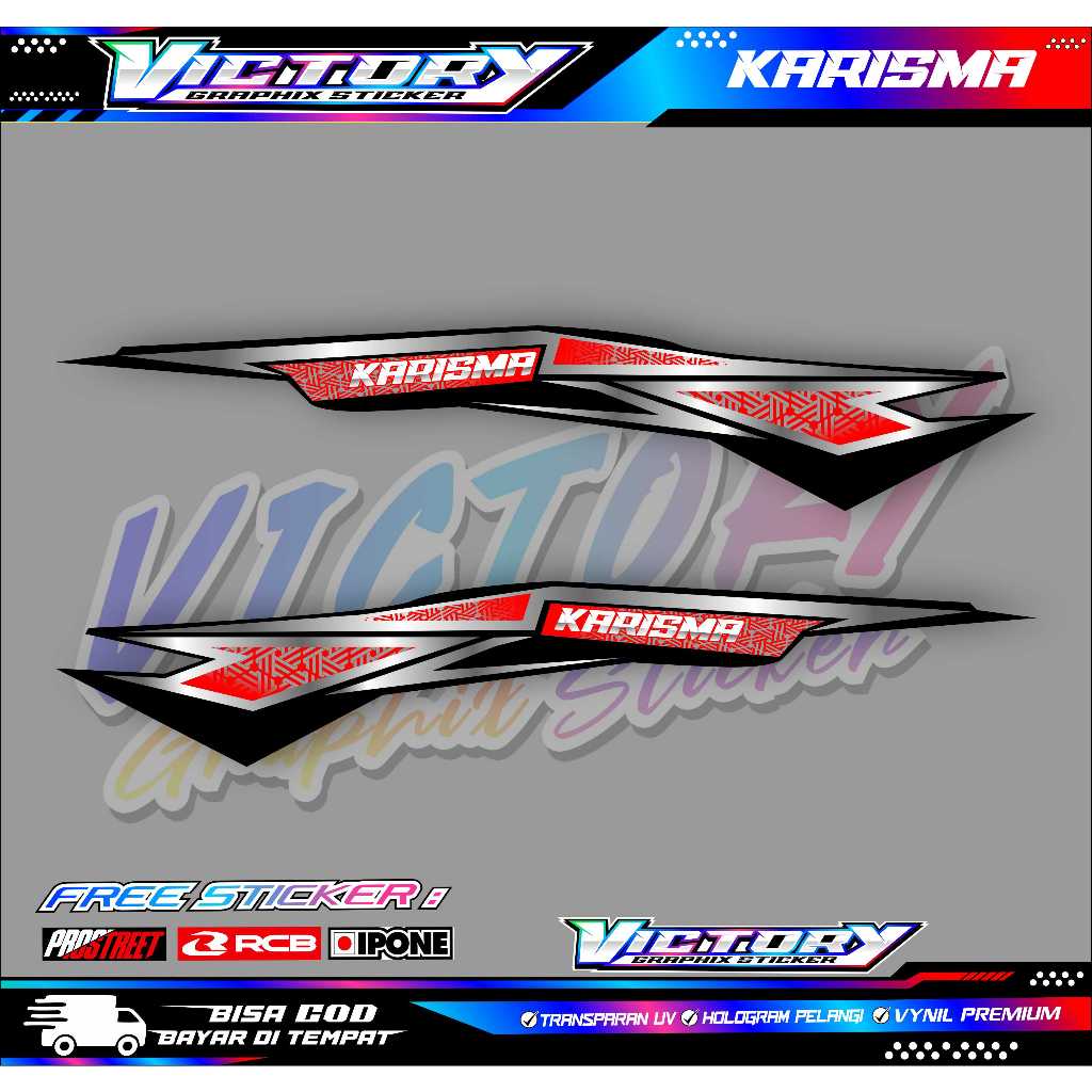 STRIPING VARIASI LIST MOTOR HONDA KARISMA / STICKER VARIASI HONDA KARISMA