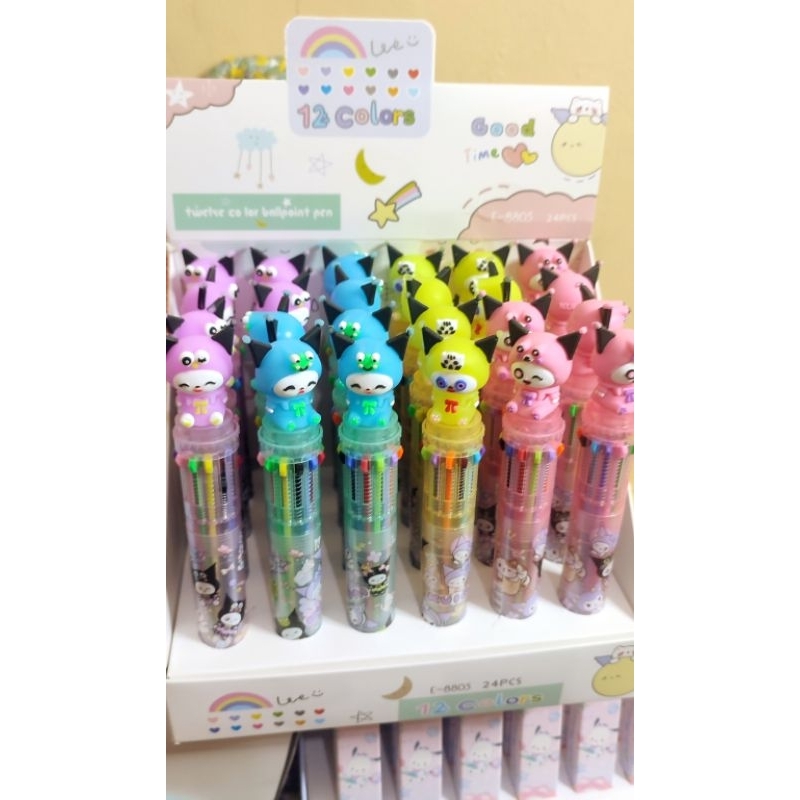 

1 BOX PEN 12 WARNA KUROMI SERIES