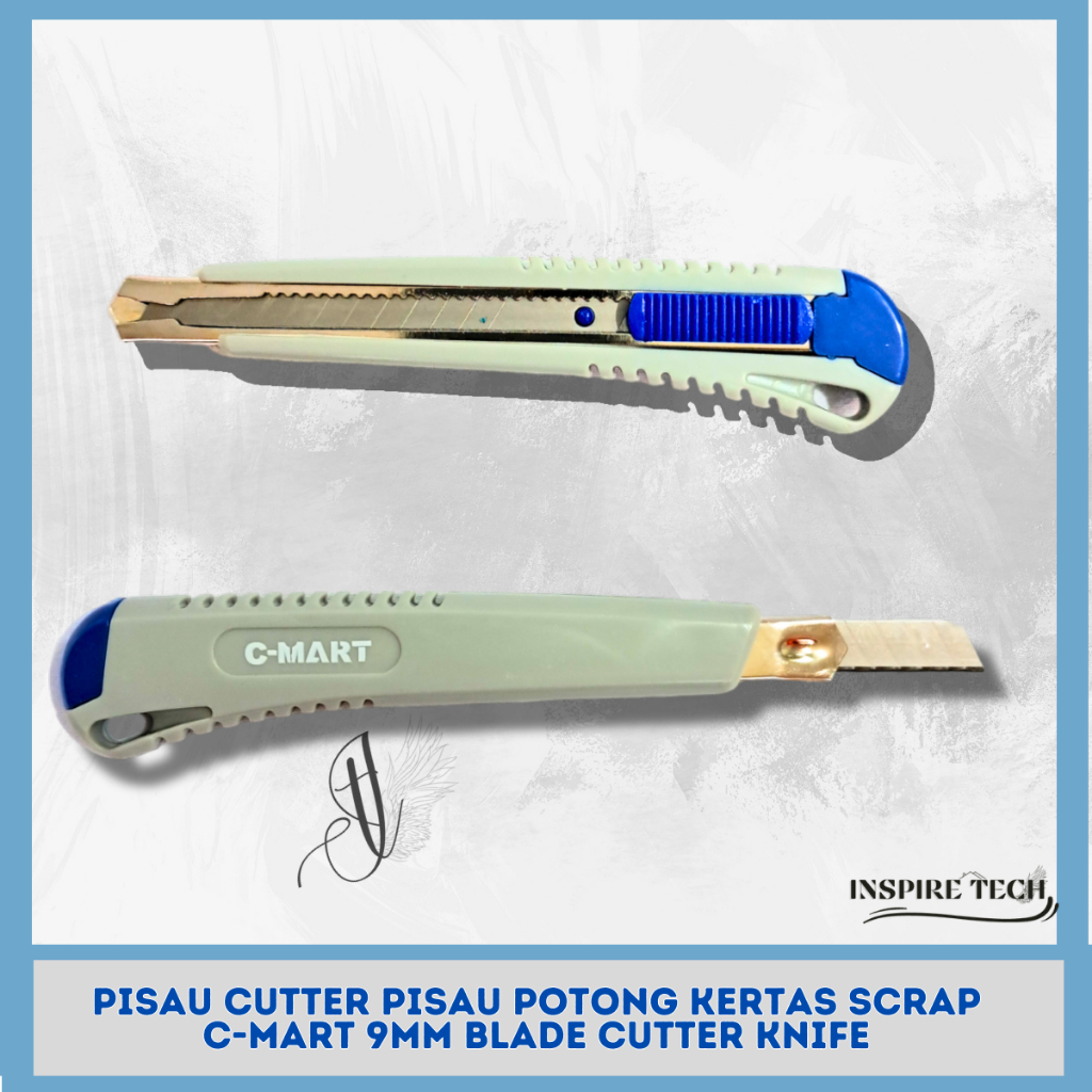 

Pisau cutter pisau potong kertas scrap c-mart 9MM BLADE CUTTER KNIFE Multifungsi