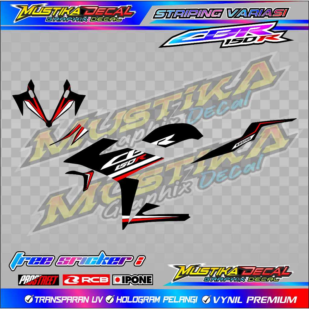 STRIPING VARIASI CBR 150 R FACELIFT / STIKER LIST VARIASI HONDA CBR 150 R