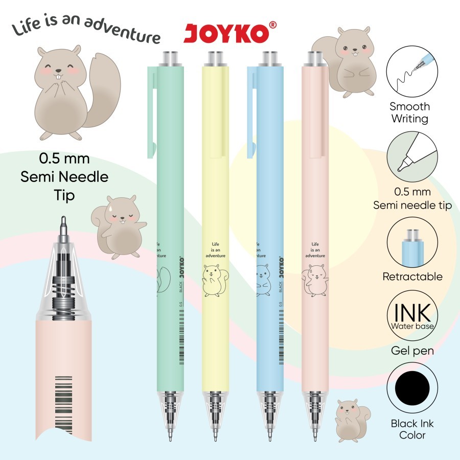 

Gel Pen Pulpen Pena Joyko GP-373 0.5 mm (12PCS)