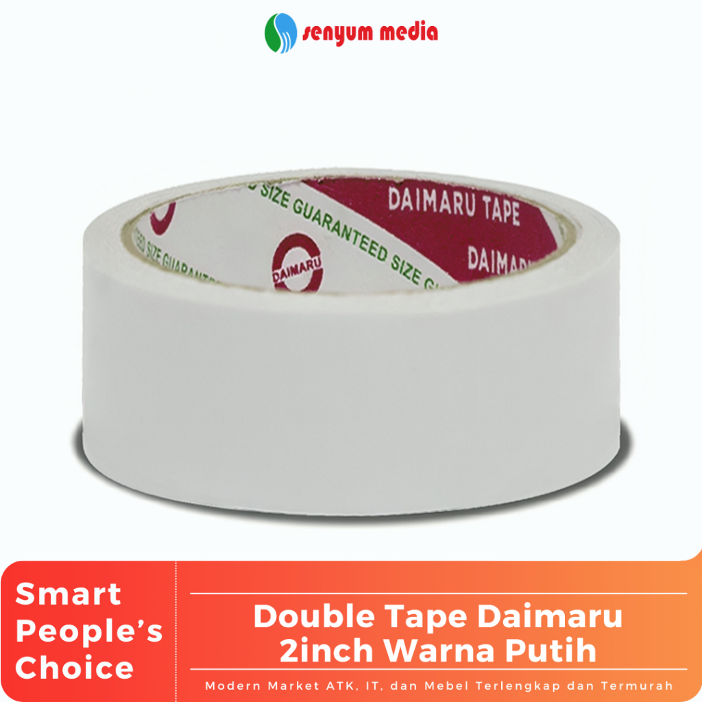 

Double Tape Daimaru 2inch Warna Putih (1 Pcs) (S:ROL)