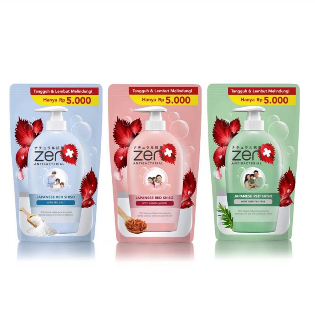 ZEN Body Wash Antibacterial Sabun Cair / Refill Sabun Mandi Cair Zen