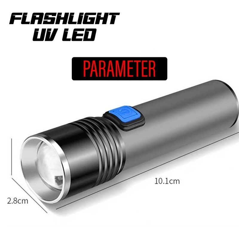 Senter UV Batre Cas - Senter Ultra Violet