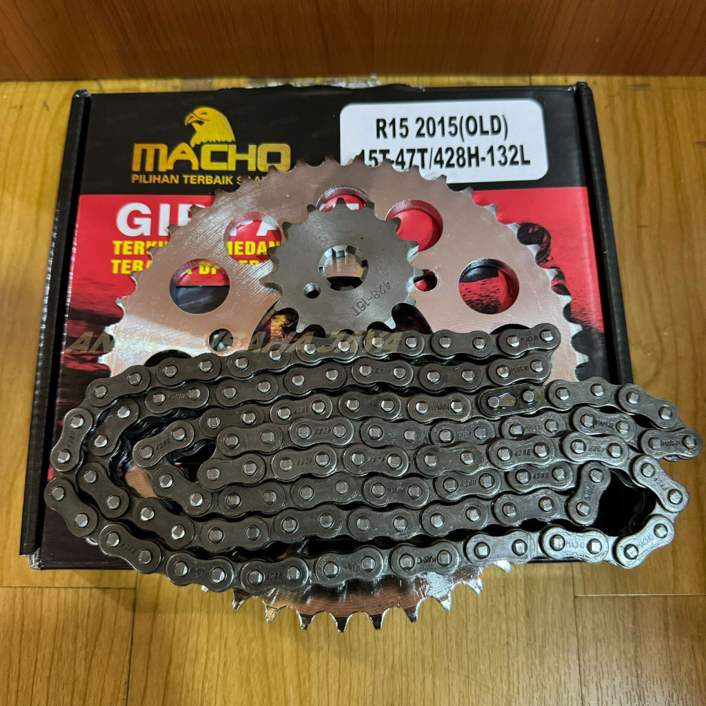 GIR GEAR PAKET + RANTAI R15 MACHO