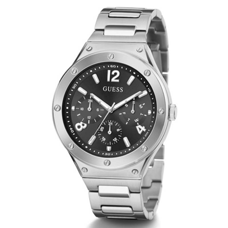 GUESS GW0454G1 Original  Jam Tangan Pria Analog Silver Stainless