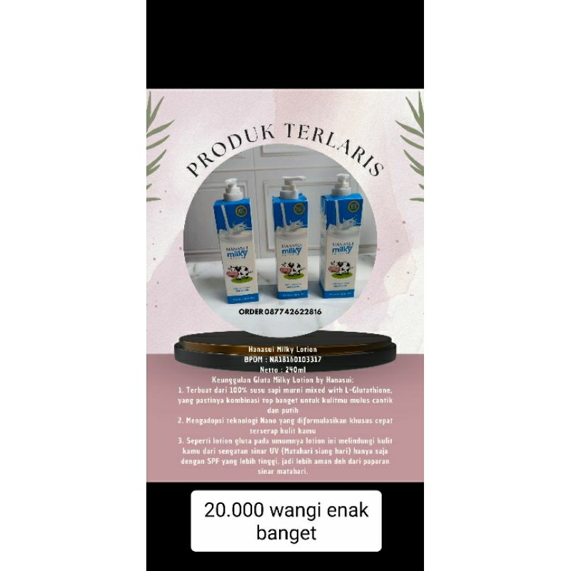 hanasui handbody milky