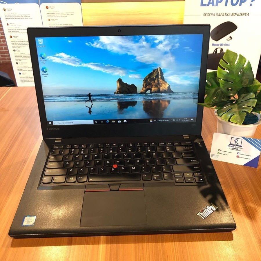 LAPTOP LENOVO THINKPAD I5 GEN 7 RAM 8GB SSD 256GB | BEKAS SECOND