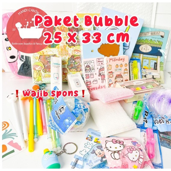 

PAKET ALAT TULIS BUBBLE UKURAN 25 X 33 CM KADO UNIK PELAJAR RESELLER