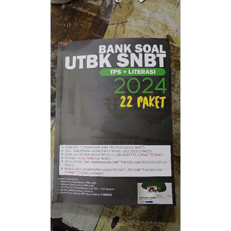 

[JUAL RUGI] Bebas Bank Soal UTBK-SNBT 2024 TPS dan Literasi 7 subtest + update soal essay