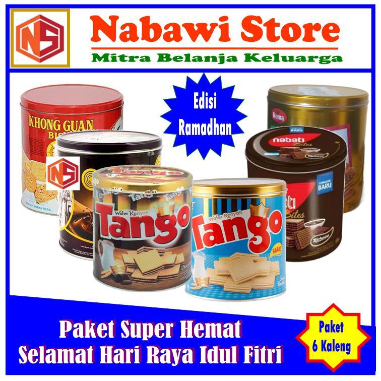 

Paket Spesial Ramadhan. Biskuit Khong Guan Wafer Nissin Tango Nabati Roma. Paket 6 Kaleng