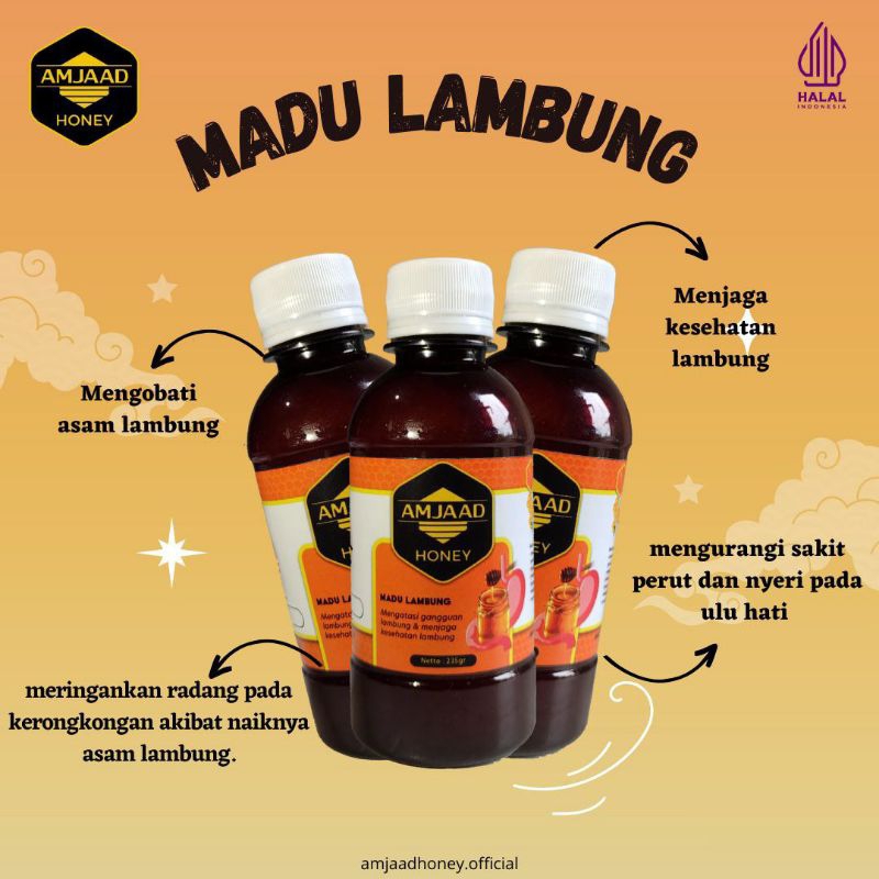 

Madu Amjaad honey - Madu Lambung Madu maagh madu gerd 235 gr