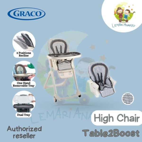 Promo Graco Table 2-Boost High Chair Breton Stripe Kursi Makan Anak Graco Limited