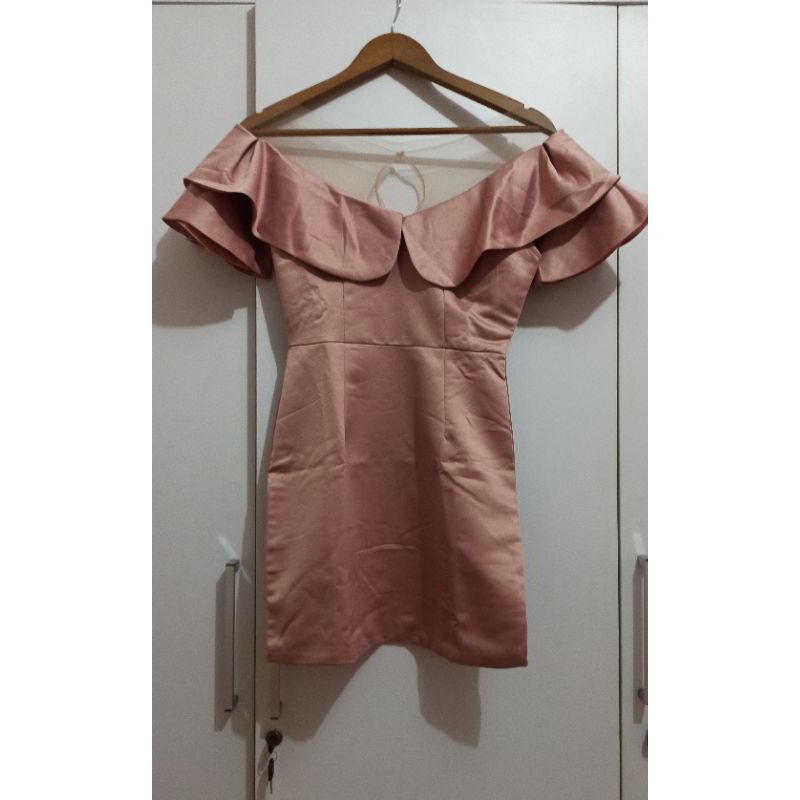 Rose Gold Dress Satin