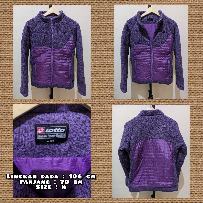 Jaket Sherpa Tebal Merk Lotto Second Original