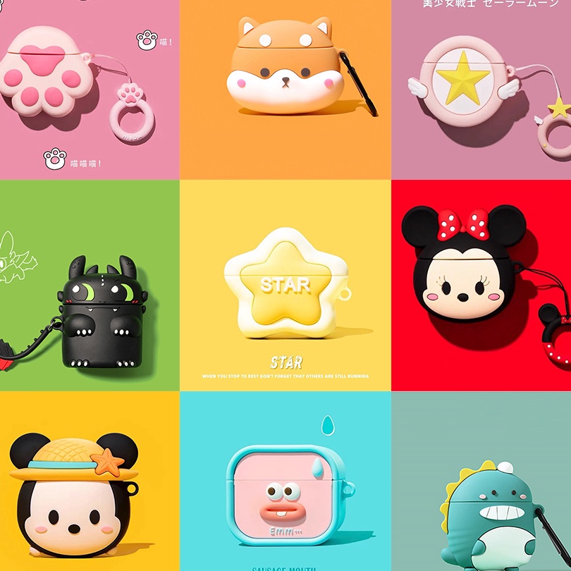 hkf Pro 4Pro 6 Cartoon Case Headset Bluetooth Cover Cute Cartoon Silicone Antifall Protective Casing