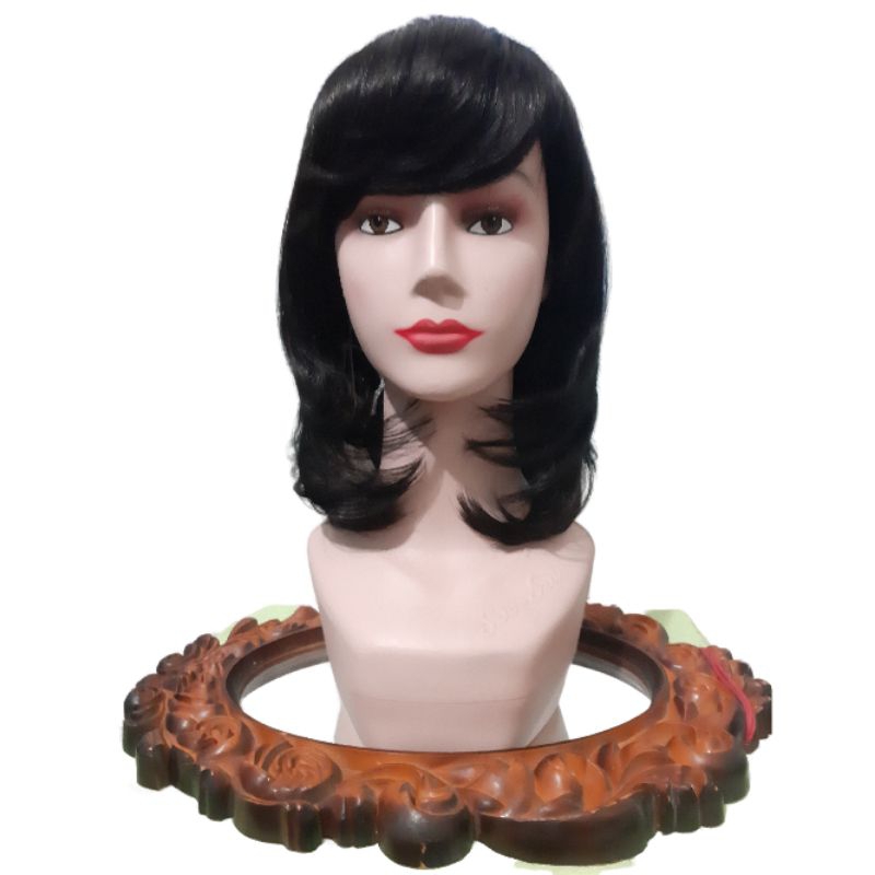 Wig pendek wanita  dark brown model Korea Debora halus berkualitas