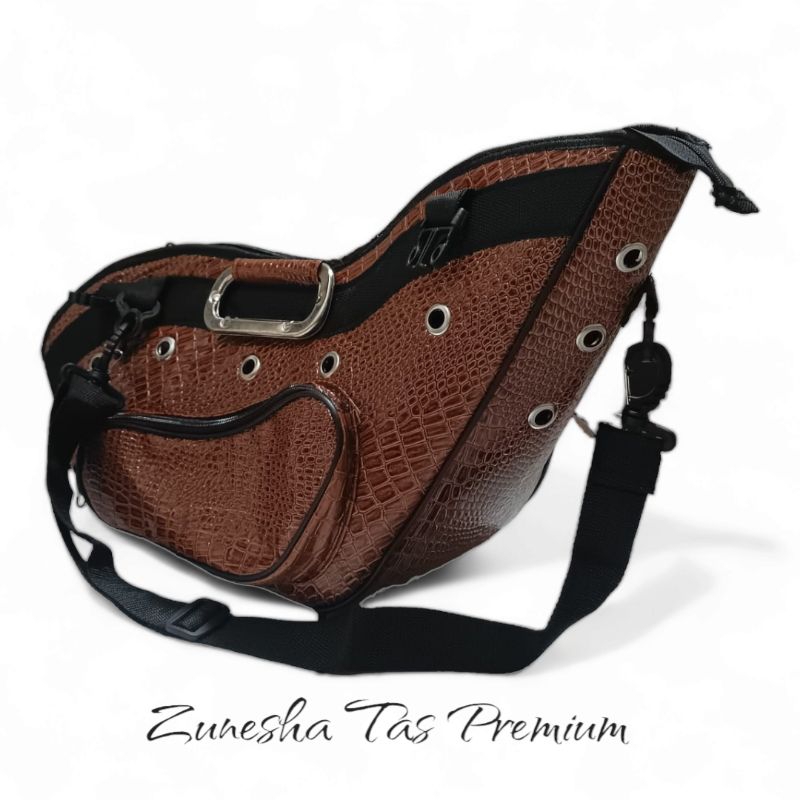Tas Kiso Ayam Bangkok Premium/Tas Kiso Ayam Petarung/Sling Bag Kiso Ayam Bangkok Bahan Croco Premium