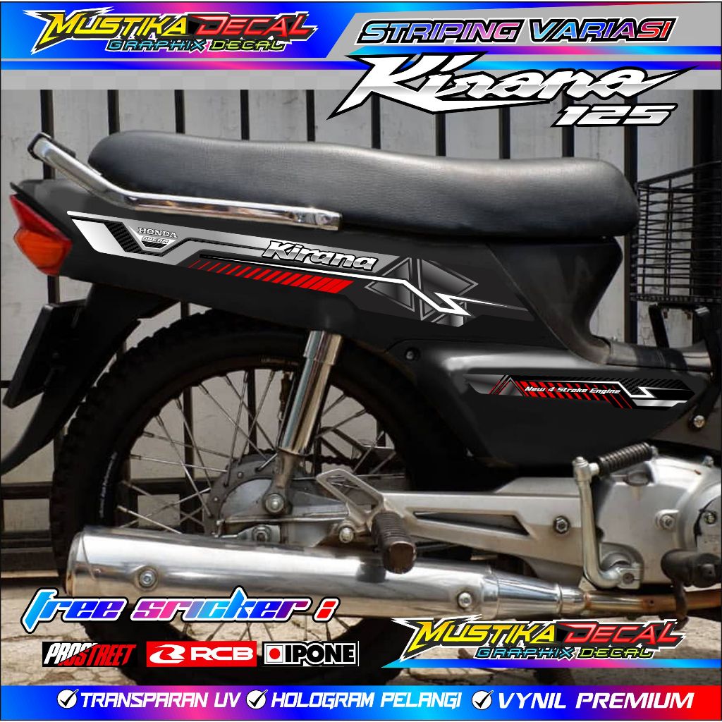 STRIPING VARIASI MOTOR HONDA KIRANA 125 / STICKER LIST MOTOR KIRANA 125