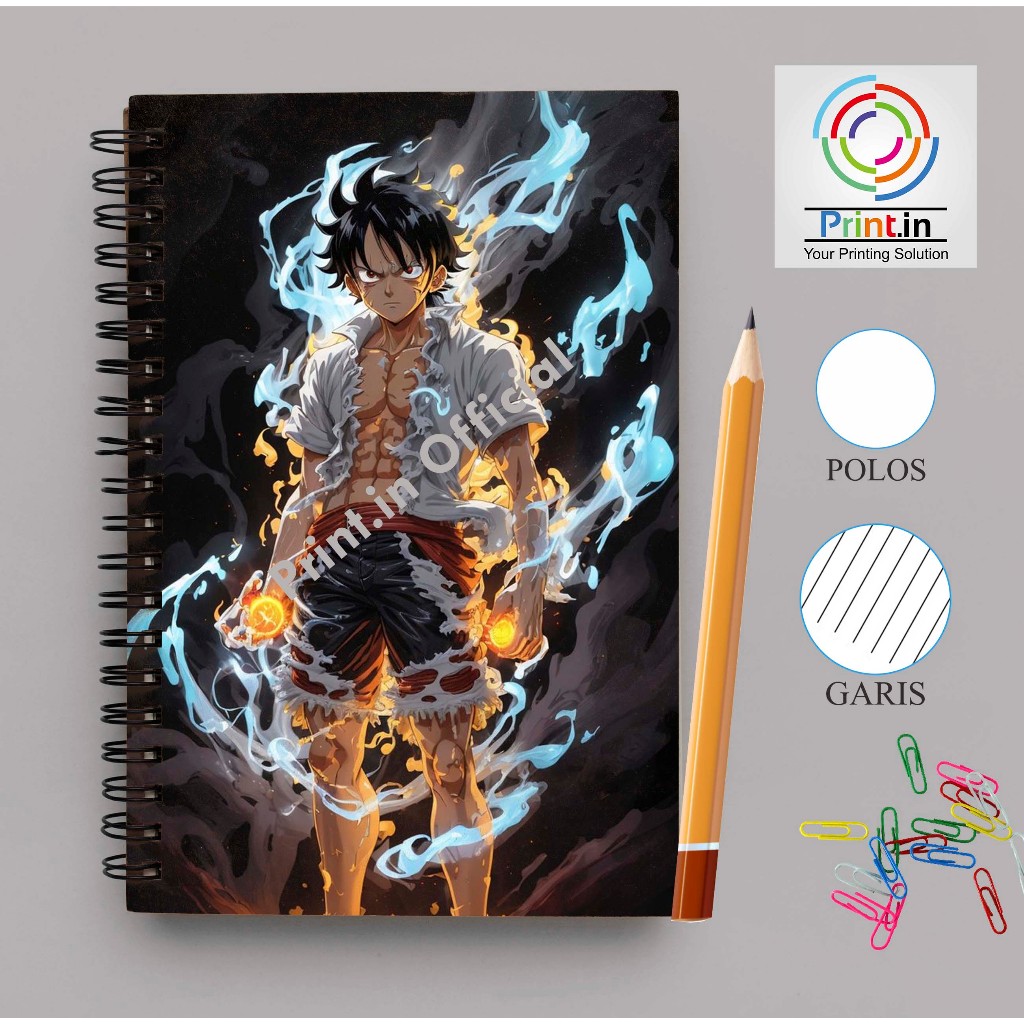 

Notebook Spiral Luffy Gear Five Metal A5 GARIS/POLOS