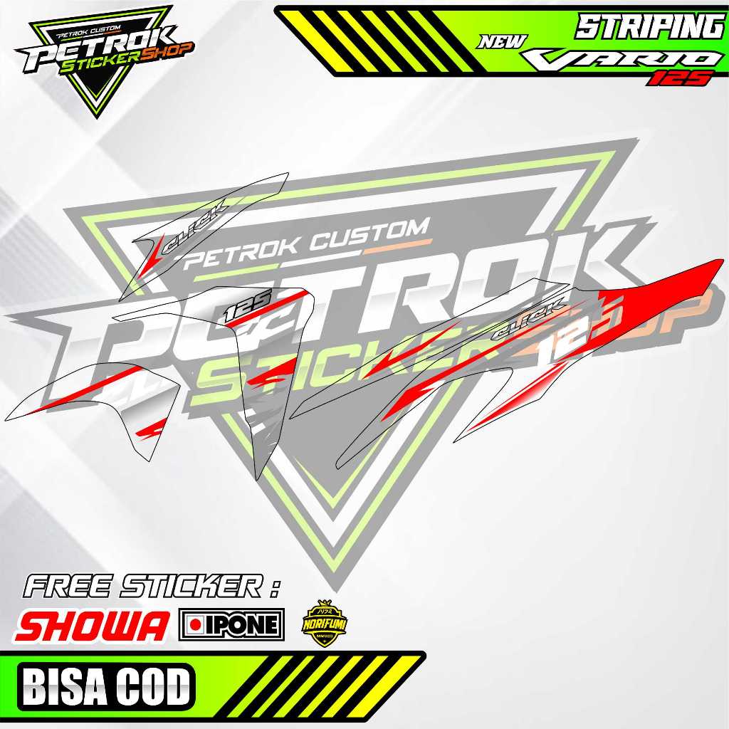 STRIPING VARIASI MOTOR VARIO 125 NEW CLICK / STICKER LIST VARIO 125 NEW