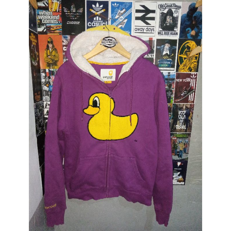 Hoodie Zipper pancoat Duck purple