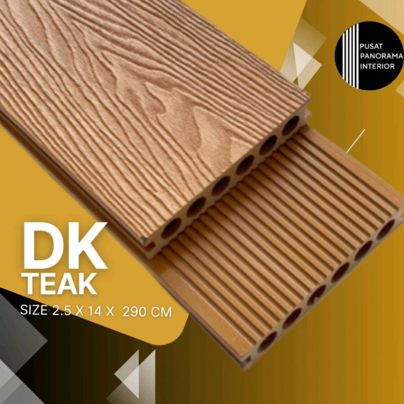 Decking Flooring WPC High Quality Untuk Lantai Taman Lantai Kolam Renang Anti Air,  Rayap Anti Jamur