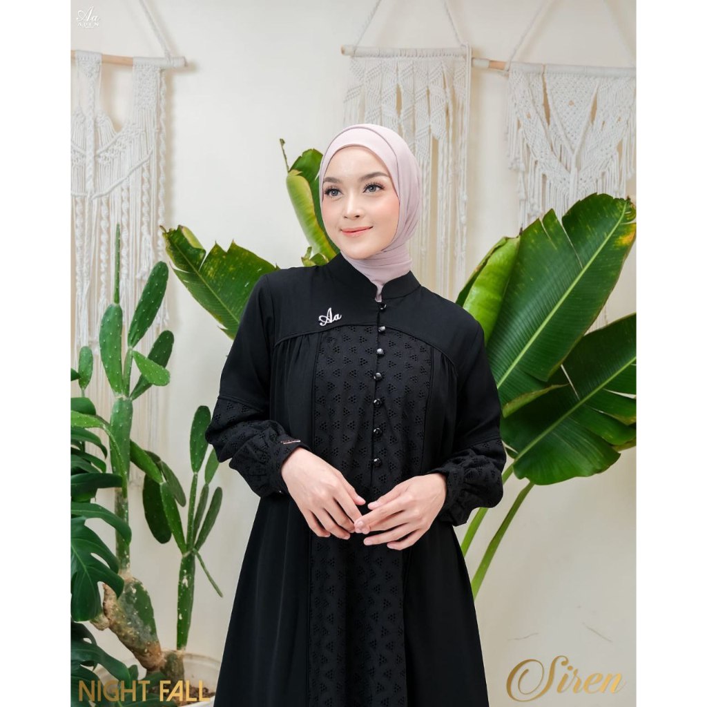 Gamis Siren Dress/Set Cantik Syari Busui Ori by Aden Hijab