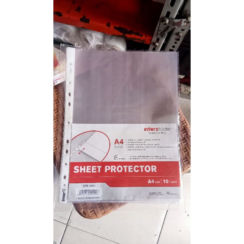 

sheet protector/pp pocket A4 1 pack isi 10 pcs