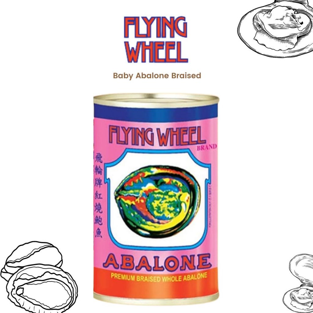 

Flying Wheel Premium Abalone in Braised isi 10pcs Abalone Braised