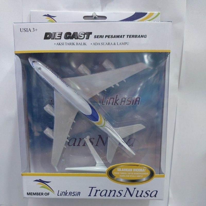 PROMO 10.10 MAINAN DIE CAST SERI PESAWAT TERBANG PESAWAT BESI TRANS NUSA KOLEKSI PESAWAT PENUMPANG