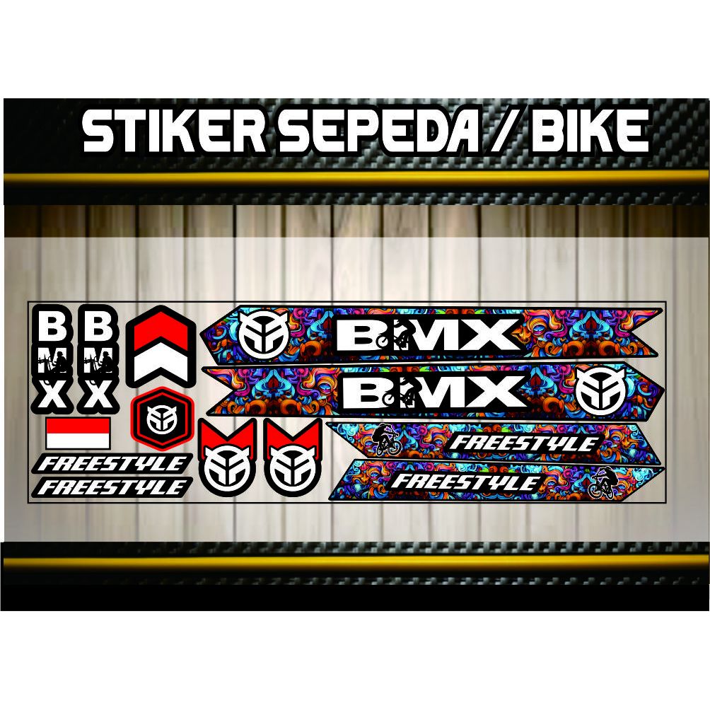 Striping stiker bmx sepeda stiker motif simple variasi stiker bmx sepeda